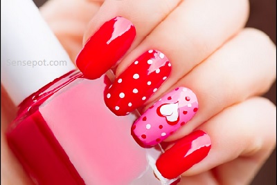 Design with hearts Nail Ideas