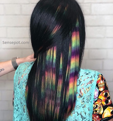 hidden dyeing on different hair